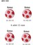 Futbol Topu Şekilli Kırmızı Renk 4 Adet 15 mm Bebek Düğme, Bebek Kazak,yelek, Gömlek Düğmesi 403 345 1