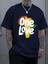 Erkek One Love Baskılı Oversize T-Shirt Salaş 1