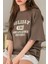 Kadın Holiday Baskılı Tasarım T-Shirt Oversize Salaş 1