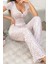 Çiçek Baskılı Pamuklu Kısa Kollu Pijama Takımı 1