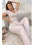 Çiçek Baskılı Pamuklu Kısa Kollu Pijama Takımı 3