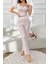 Çiçek Baskılı Pamuklu Kısa Kollu Pijama Takımı 5