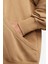 Sportswear Everyday Modern Fleece Oversize Hoodie Kadın Geniş Kalıp Kapüşonlu Sweatshirt Koyu Bej 3