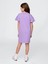 Kız Çocuk Mor Vintage Soft Sweatshirt Elbise 3