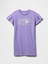 Kız Çocuk Mor Vintage Soft Sweatshirt Elbise 4