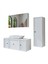 Lavabolu Mat Mdf 120 cm Çekmeceli Banyo Dolabı + Aynalı Üst Dolabı + Boy Dolabı 5