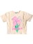 Kız Çocuk Çiçek Baskılı Fırfır Kenarlı Tshirt 1
