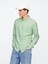Erkek Yeşil Desenli Standard Fit Oxford Gömlek 1