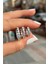 Gümüş 3 mm Içi Dışı Taşlı 1çift Halka Küpe 2