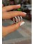 Gümüş 3 mm Içi Dışı Taşlı 1çift Halka Küpe 4