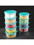 9'lu Yuvarlak Gıda Saklama Kabı Seti - Organizer Düzenleyici Erzak Kabı 9X600ML Yeşil 1