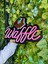 "waffle" Işıklı ve Uv Baskılı Neonled ve Leon Dekoratif Duvar Yazısı Tabelası (41X24CM) 4