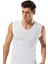 Beyaz Erdem İç Giyim Slim Fit Kolsuz Derin V Yaka Atlet 1