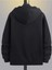 Boynuz Fermuarlı Hırka Sweatshirt - Siyah Baskılı Oversize Kışlık Kalın Kapüşonlu 2