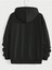 New York Fermuarlı Hırka Sweatshirt - Siyah Baskılı Oversize Kışlık Kalın Kapüşonlu 2