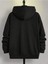 Nasa Yazılı Fermuarlı Hırka Sweatshirt - Siyah Baskılı Oversize Kışlık Kalın Kapüşonlu 2