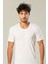Erdem Beyaz Penye O Yaka T-Shirt 1150 1
