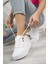 Kadın Yüksek Taban 3 cm Fermuarlı Şık Günlük Dört Mevsim Hafif Rahat Sneaker Spor Ayakkabı 1