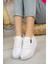 Kadın Yüksek Taban 3 cm Fermuarlı Şık Günlük Dört Mevsim Hafif Rahat Sneaker Spor Ayakkabı 3