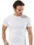 Erdem Beyaz Ribana Kapalı Yaka T-Shirt 1197 1