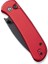 Qubit Button Lock & Thumb Stud Knife Red Aluminum Handle Çakı 5