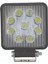 LED Kare Çalışma Lambası 9 LED Beyaz Işık + Kırmızı Stop Fonksiyonlu 10/30V E-Belgeli 27+6W 2
