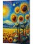 Vivago Art Van Gogh 4 Ay Çiçekleri 14X20 Çizgili DEFTER-15X15 Çizgisiz Defter Seti (320 Sayfa) 3