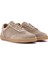Erkek Bej Bağcıklı Süet Deri Sneaker 25SFD750710 3
