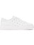 Erkek Beyaz Bağcıklı Kalın Tabanlı Deri Sneaker 25SFD750618 1