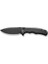 Button Lock Praxis Flipper Knife Black Aluminum Handle Çakı 1