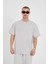 Oversize Baskısız Düz Unisex Tshirt 2
