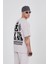 Relaxed Fit Baskılı Bisiklet Yaka Kısa Kol T-Shirt 3