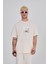 Oversize Bisiklet Yaka Baskılı Tshirt 2