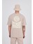 Ön Arka Baskılı Bisiklet Yaka Oversize Tshirt 1