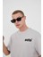 Yazı Baskılı Unisex Bisiklet Yaka Tshirt 2
