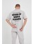 Yazı Baskılı Unisex Bisiklet Yaka Tshirt 4