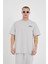 Nakış Işlemeli Oversize Bisiklet Yaka Tshirt 2