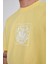 Oversize Bisiklet Yaka Ön Arka Baskılı Tshirt 3