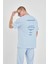 Oversize Yazı Baskılı Bisiklet Yaka Unisex Tshirt 2