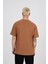 Oversize Yazı Baskılı Bisiklet Yaka Tshirt 3