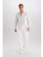 Regular Fit Polo Yaka Çizgili Oxford Uzun Kollu Yeşil Erkek Gömlek D6101AX/GN900 2