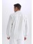 Regular Fit Polo Yaka Çizgili Oxford Uzun Kollu Yeşil Erkek Gömlek D6101AX/GN900 5