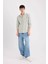 Regular Fit Pamuklu Uzun Kollu Mint Yeşili Erkek Gömlek D7079AX/GN1255 2