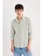 Regular Fit Pamuklu Uzun Kollu Mint Yeşili Erkek Gömlek D7079AX/GN1255 3