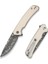 Merit Flipper & Thumb Stud Knife Ivory G10 Handle Damascus Çakı 2