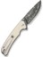Merit Flipper & Thumb Stud Knife Ivory G10 Handle Damascus Çakı 3