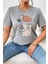 Kadın Make Up Siluet Baskılı Tasarım Tshirt Oversize Salaş 1