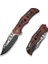 Biophase Flipper & Button Lock Knife Aluminum & Burgundy G10 Handle Çakı 2