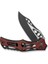 Biophase Flipper & Button Lock Knife Aluminum & Burgundy G10 Handle Çakı 4