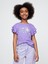 Kız Çocuk Mor Gap Logo Ruffle Grafik T-Shirt 1
